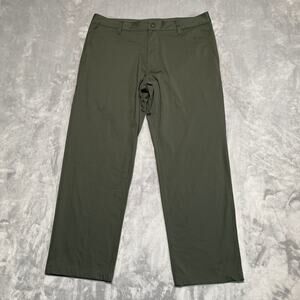 Rhone Commuter Pants Mens 33 Green Measures 34 x 25 Stretch Smart Casual Classic